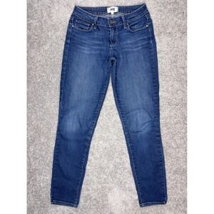 Paige Verdugo Ankle Skinny Jeans Womens 27 Dark Wash Blue Low Rise Stretch Denim